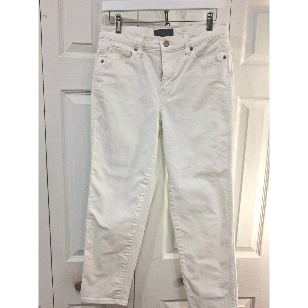 Banana Republic Pure White Slouchy Denim Jeans Casual Coastal Chic Women’s 27/4